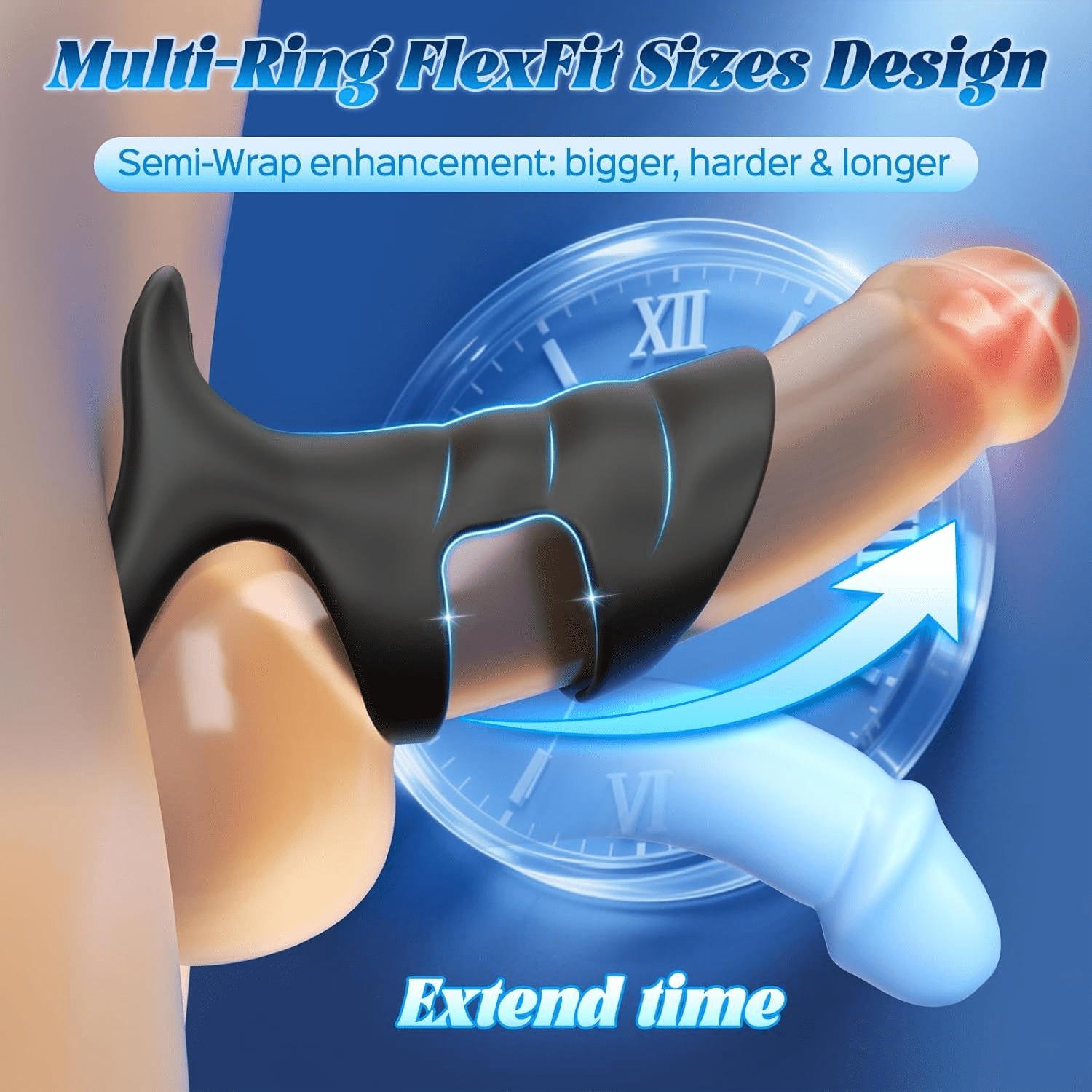 RingVibe Vibrating Cock Ring Sleeve 10 Modes Waterproof - SinfulX - Personal Care > Sexual Wellness > Penis Sleeve