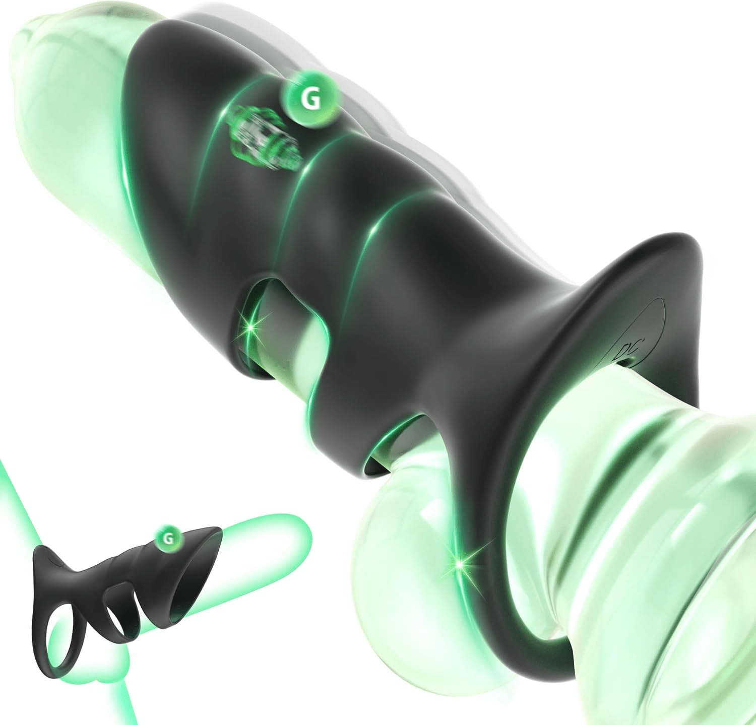 RingVibe Vibrating Cock Ring Sleeve 10 Modes Waterproof - SinfulX - Personal Care > Sexual Wellness > Penis Sleeve