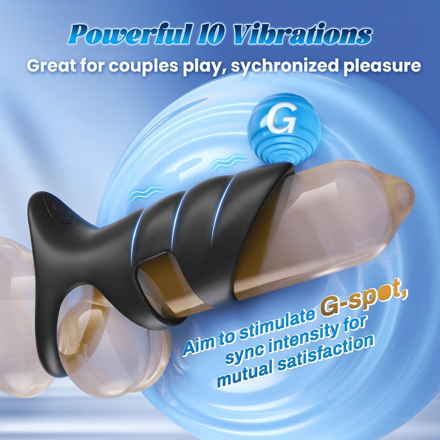 RingVibe Vibrating Cock Ring Sleeve 10 Modes Waterproof - SinfulX - Personal Care > Sexual Wellness > Penis Sleeve