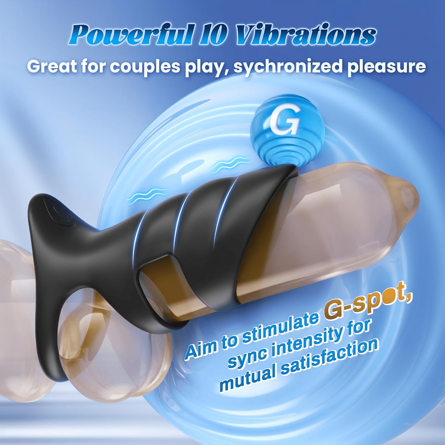 RingVibe Vibrating Cock Ring Sleeve 10 Modes Waterproof - SinfulX - Personal Care > Sexual Wellness > Penis Sleeve
