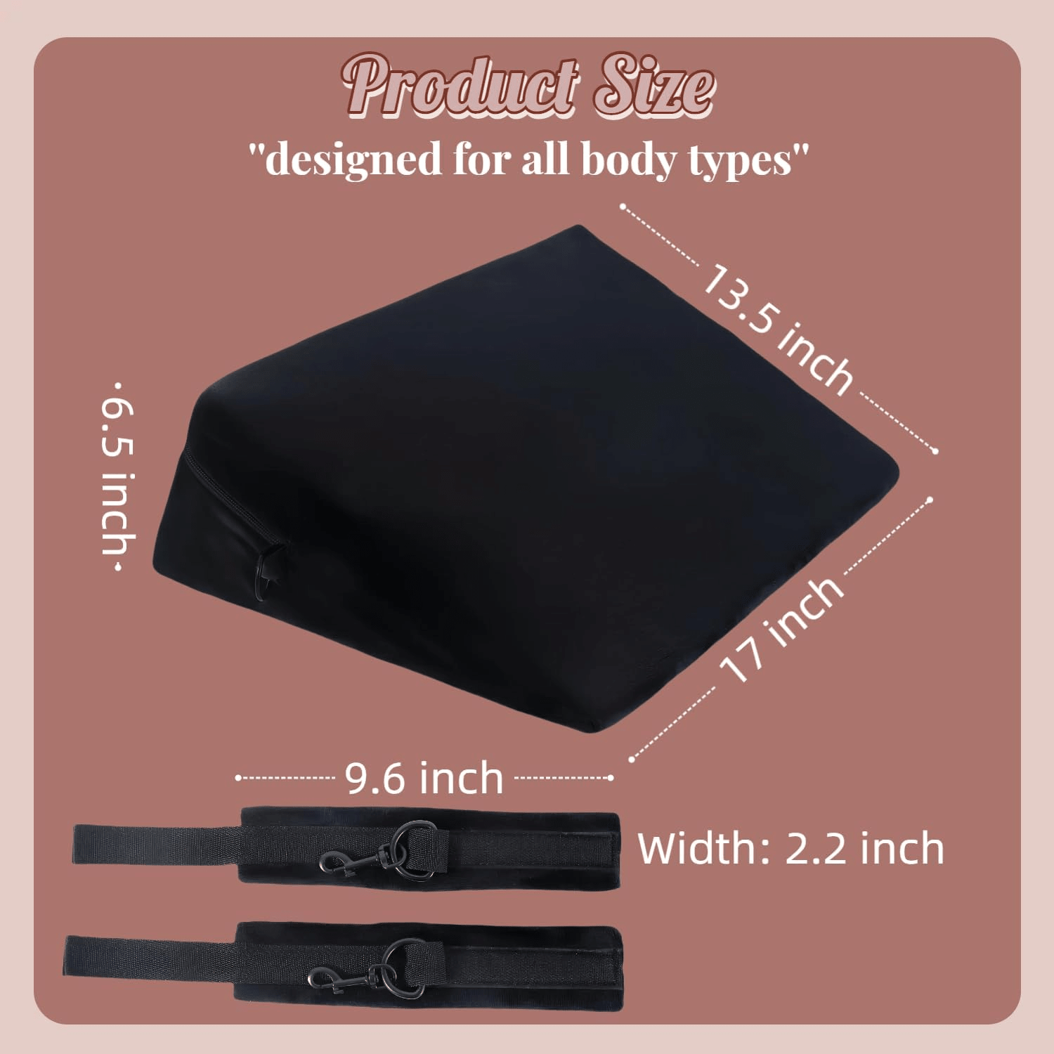 VelvaBond Foam Positioning Wedge Pillow with Handcuffs Support - SinfulX - Personal Care > Sexual Wellness > Sex Pillow