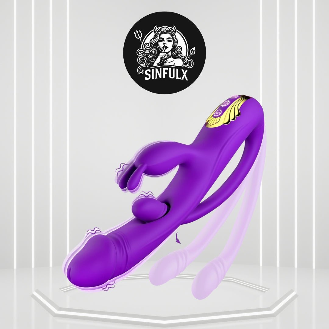 TriNovaX 3-in-1 Rabbit Vibrator 10 Modes - SinfulX -