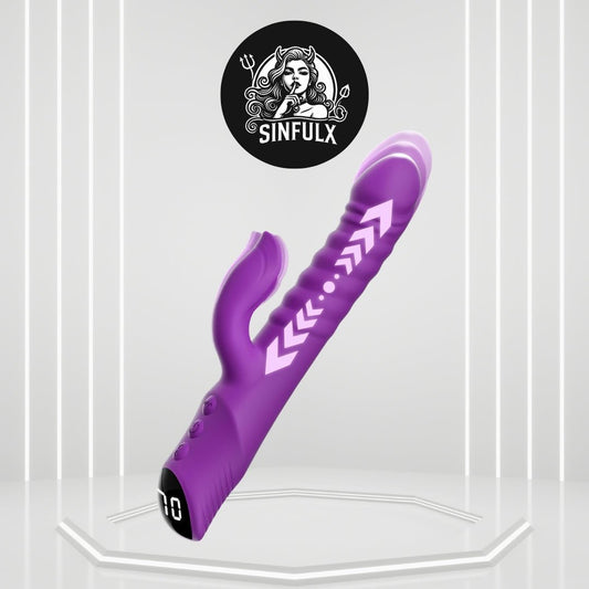 VantaFlex Thrusting Rabbit Vibrator 7 Modes Type-C Waterproof - SinfulX -