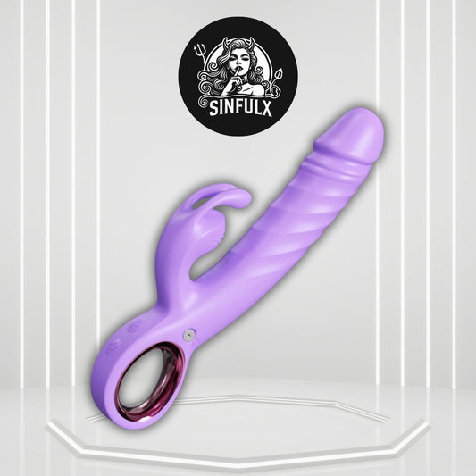 LinkAura App Control Rabbit Vibrator 9 Thrust 9 Modes USB - SinfulX -
