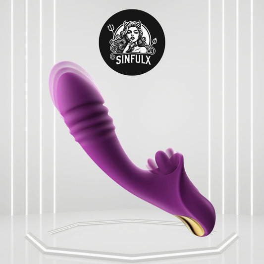 ThermoraSync Heated Thrusting Licking Rabbit Vibrator 5-in-1 G-Spot - SinfulX -