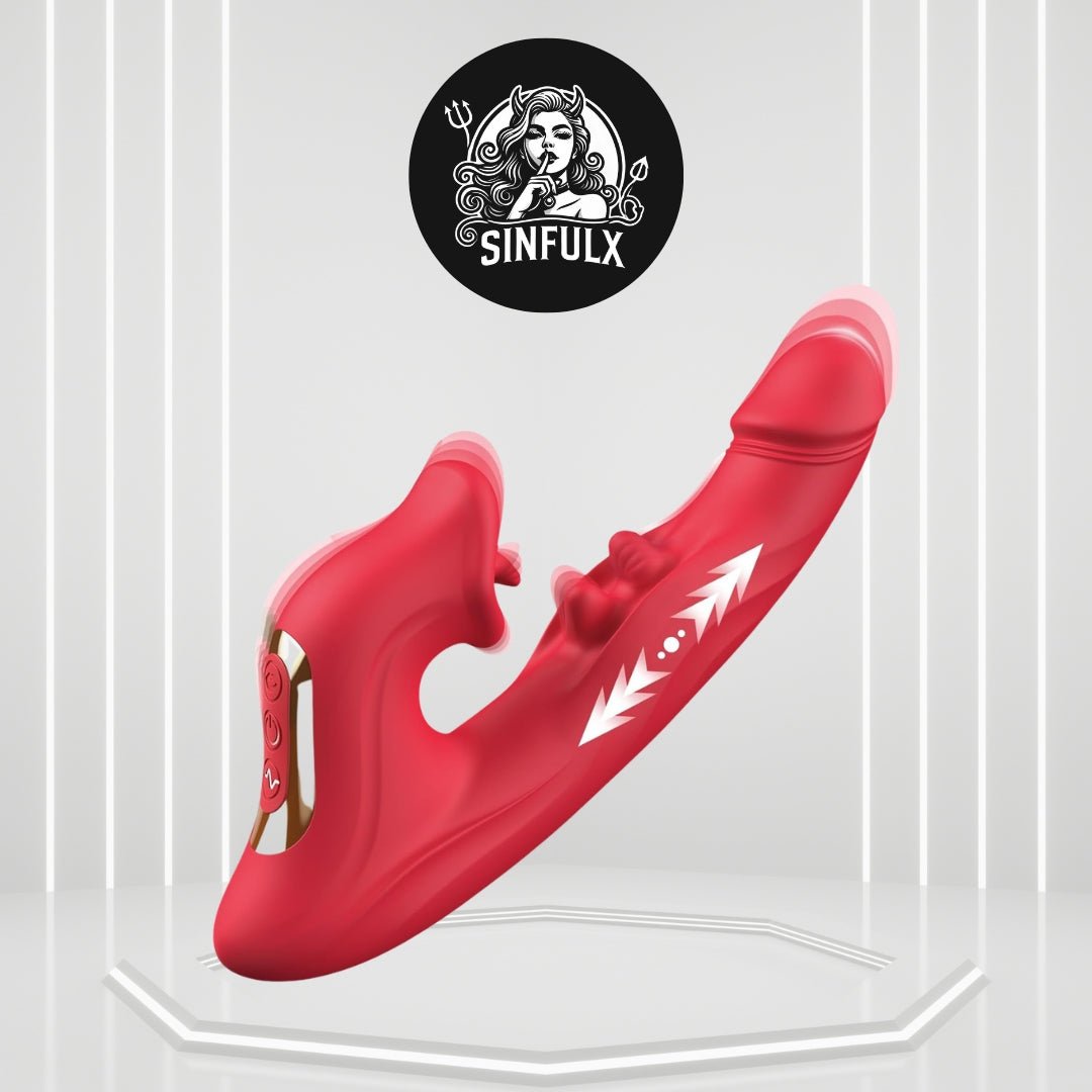 ZenvyX Thrusting Rabbit Licking Vibrator 4-in-1 10 Modes G-Spot - SinfulX -
