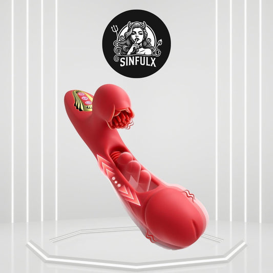 AvenraCore Thrusting Licking Brush G-Spot Vibrator 3-in-1 10 Modes - SinfulX -