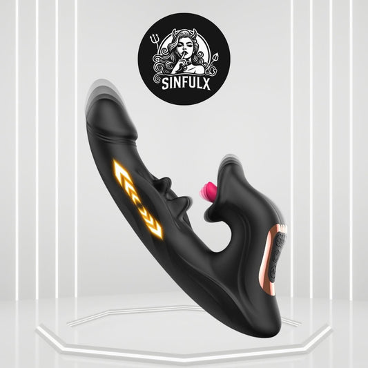 ElyraBoost Thrusting Licking Rabbit Vibrator 4-in-1 10 Modes G-Spot - SinfulX -