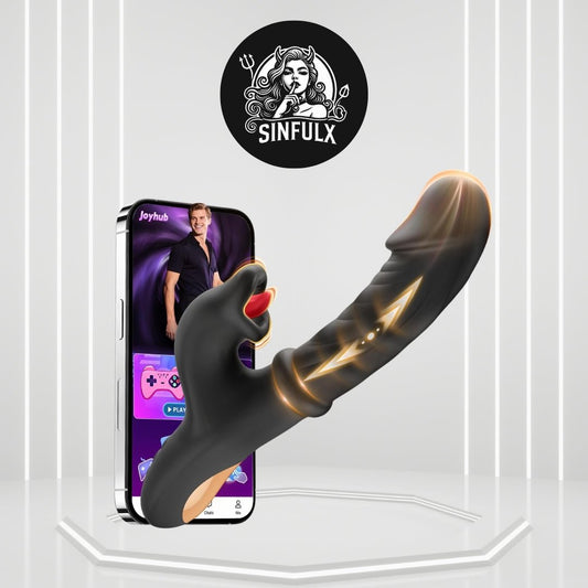 NoctraSlide AI Thrust Rabbit Licking Vibrator 4-in-1 G-Spot Toy - SinfulX -