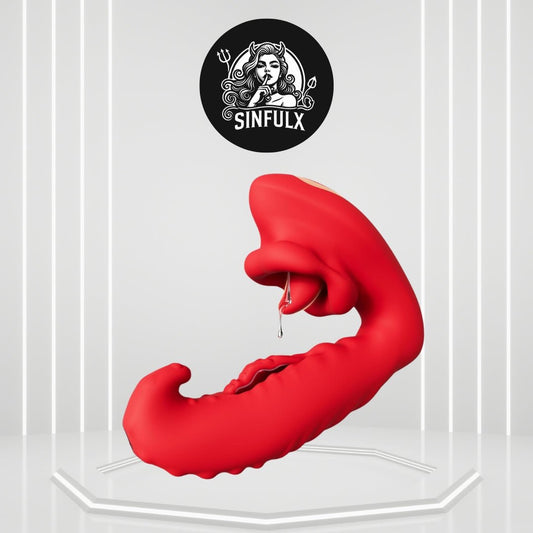 ElyraSync App Control G-Spot Vibrator 3-in-1 Tongue Toy - SinfulX -