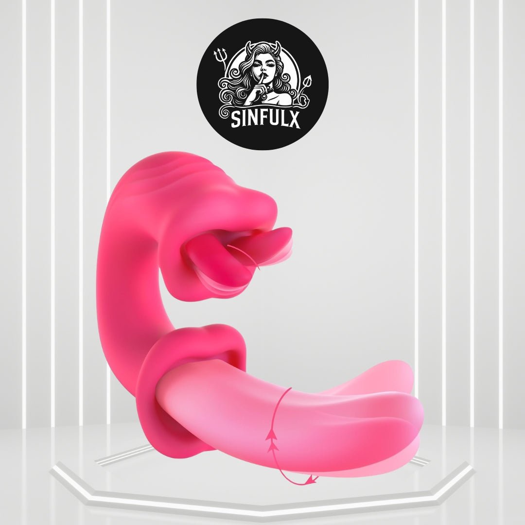 LunexaSync App Tongue Vibrator 20 Modes G-Spot Clit Toy - SinfulX -