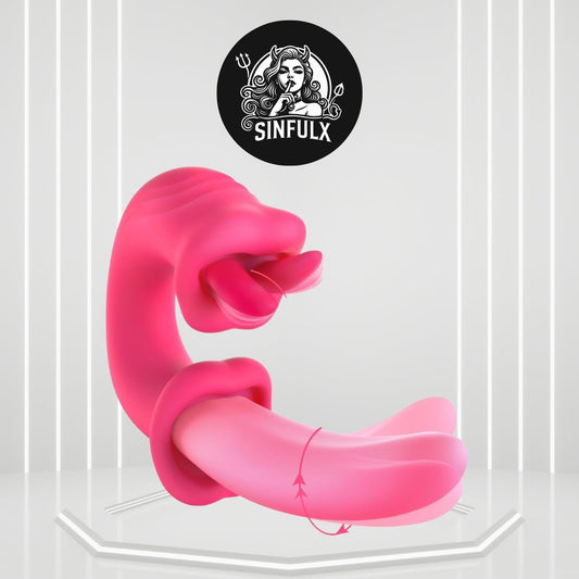 LunexaSync App Tongue Vibrator 20 Modes G-Spot Clit Toy - SinfulX -