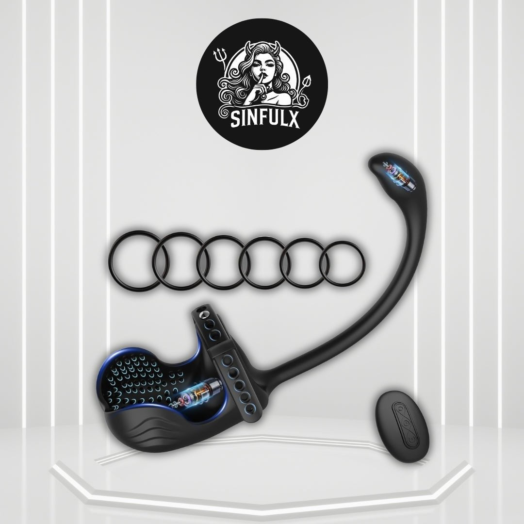 FlexCoreX Prostate Massager Cock Ring Remote Waterproof Kit - SinfulX -
