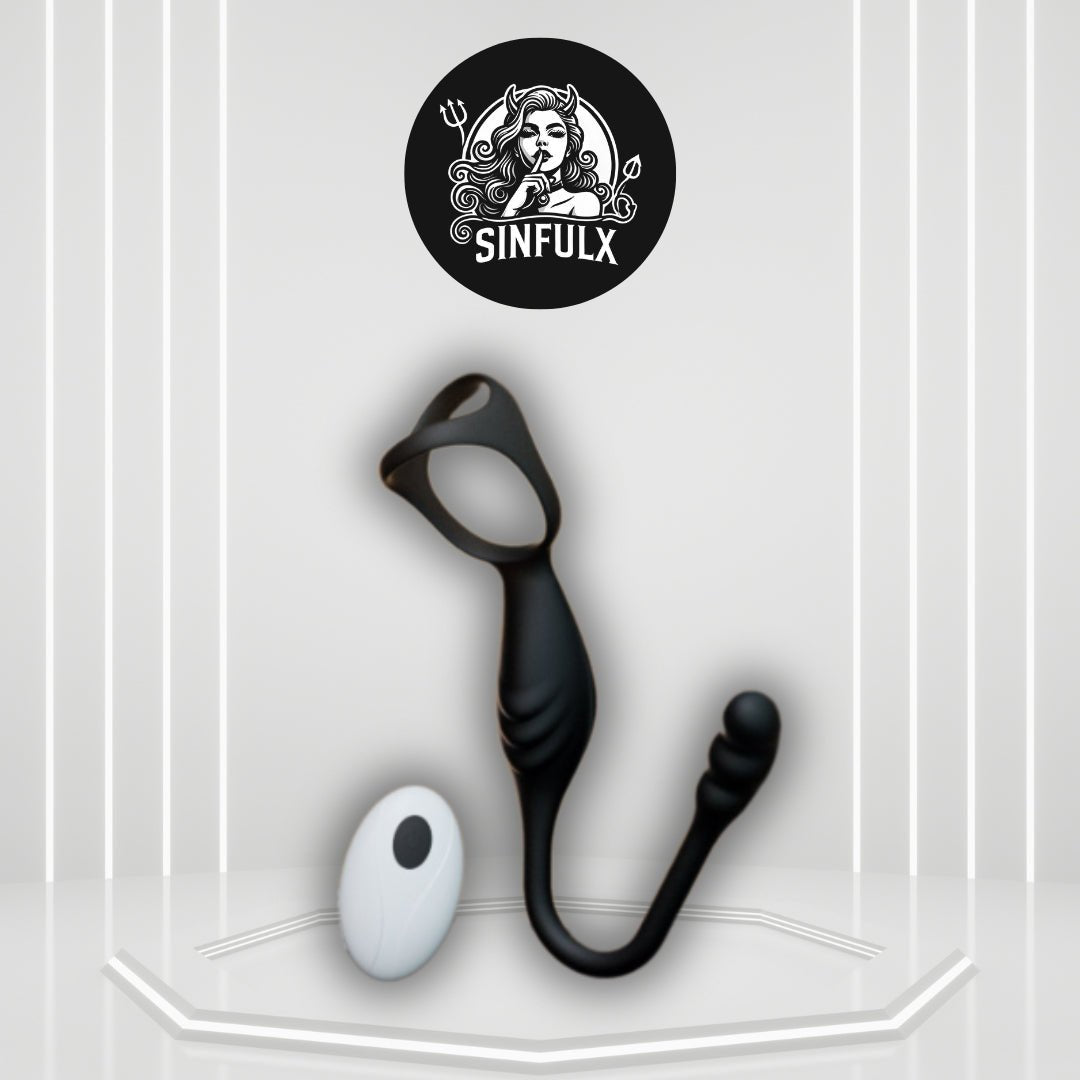 CorePulse Remote Prostate Massager Cock Ring 10 Vibrations - SinfulX -