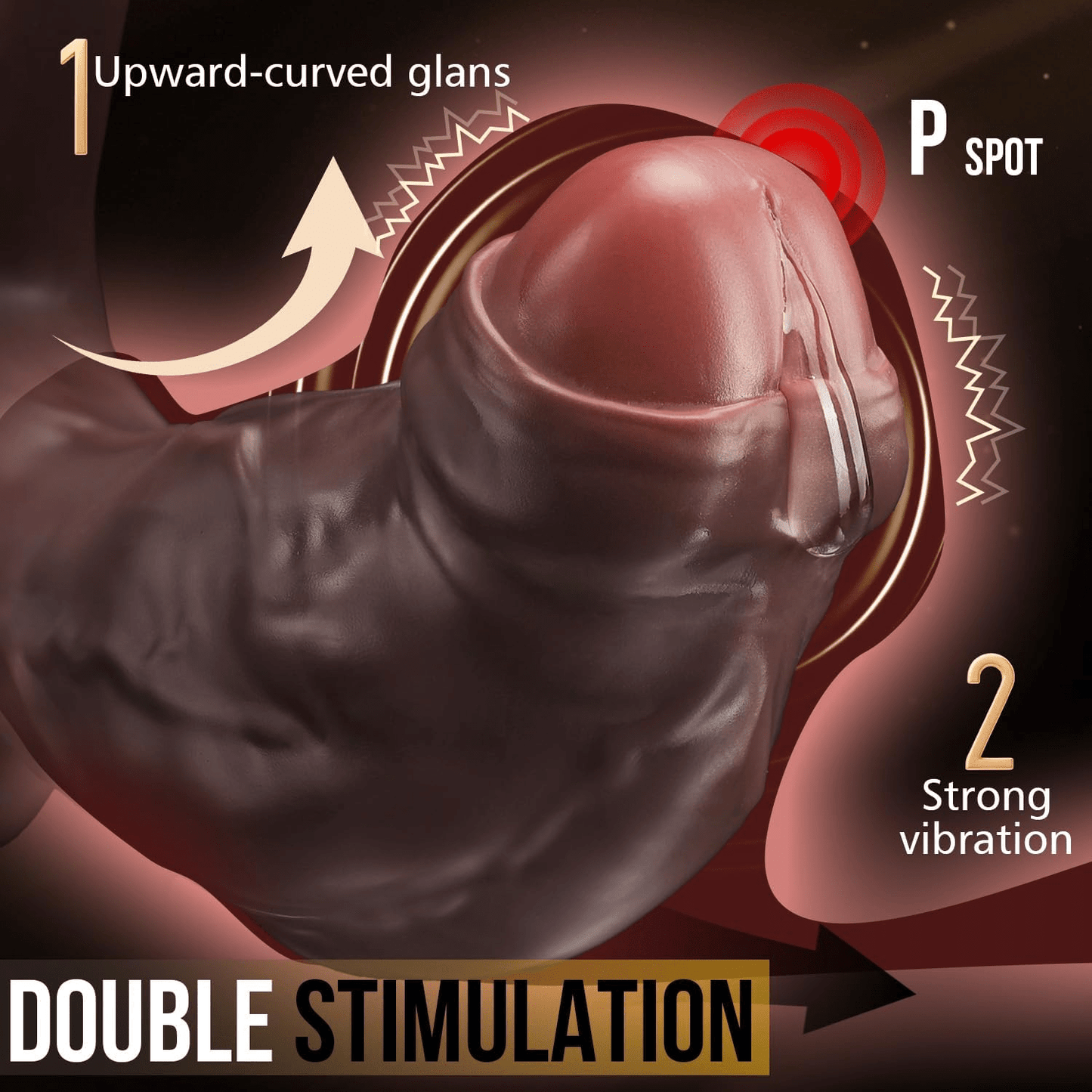 TitanCoreX XXL Prostate Massager Cock Ring App Remote 9 Modes - SinfulX - Personal Care > Sexual Wellness > Prostate Massager Cock Ring
