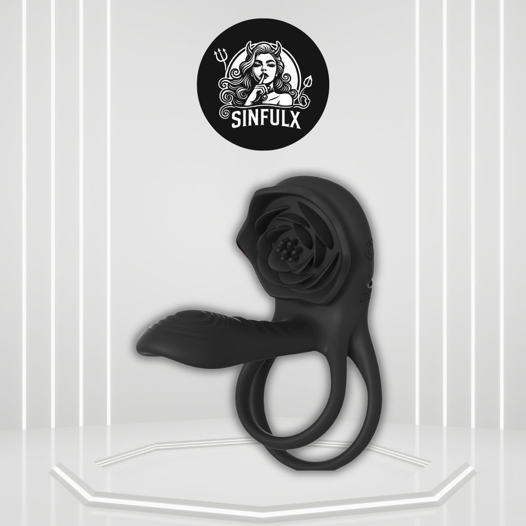 PetalCoreX Cock Ring Extender G-Spot Clit Vibrator 9 Modes - SinfulX -