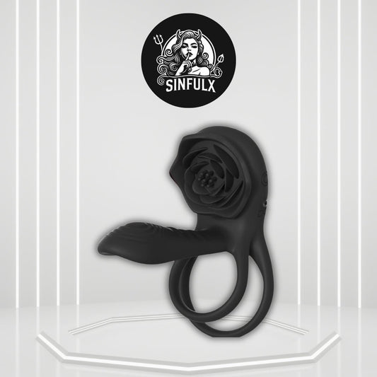 PetalCoreX Cock Ring Extender G-Spot Clit Vibrator 9 Modes - SinfulX -
