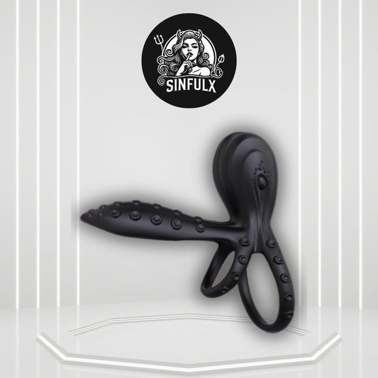 TentraPulse Tentacle Cock Ring Clit Stimulator 10 Modes - SinfulX -
