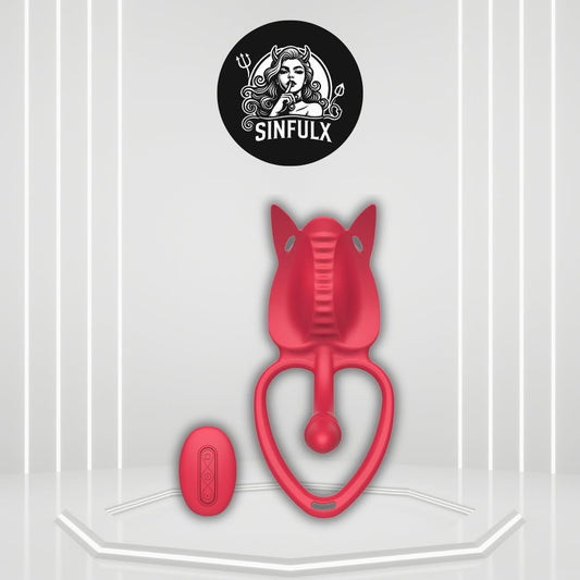 SyncFusion Wearable Cock Ring Clit Stimulator App 10 Modes - SinfulX -