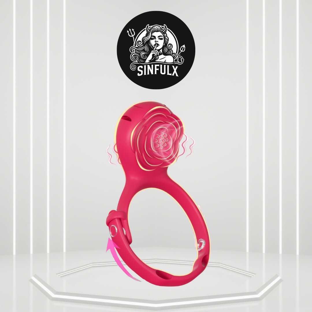 VersaBloom Adjustable Cock Ring Clit Stimulator App Control - SinfulX -