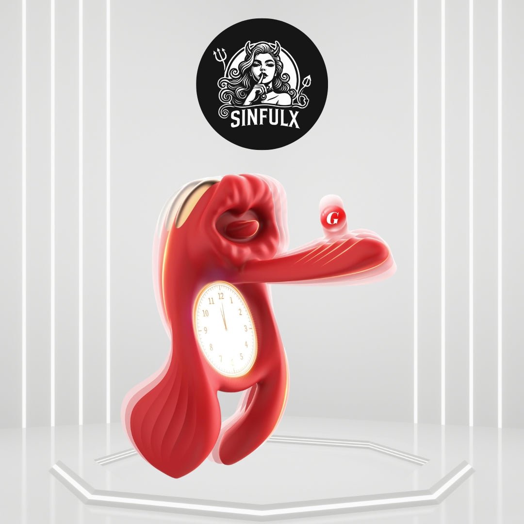 QuadWave 4 Motor Cock Ring Clit Stimulator 7 Modes Silicone - SinfulX -