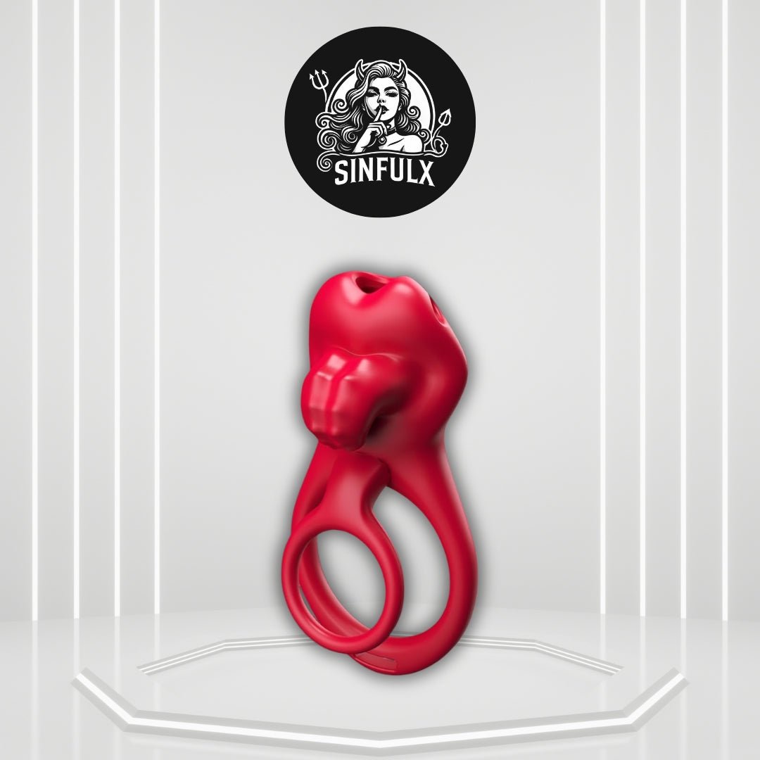 CrimsonSwitch Convertible Cock Ring Clit Stimulator App Control - SinfulX -