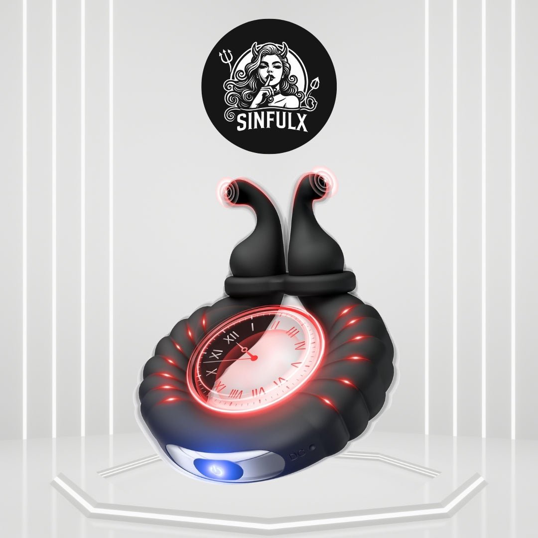 ClaspWave Cock Ring Bunny Clit Stimulator 10 Modes Silicone - SinfulX -