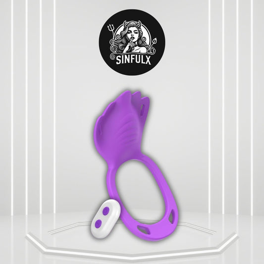 VioletLink Wearable Cock Ring Clit Stimulator App 9 Modes - SinfulX -