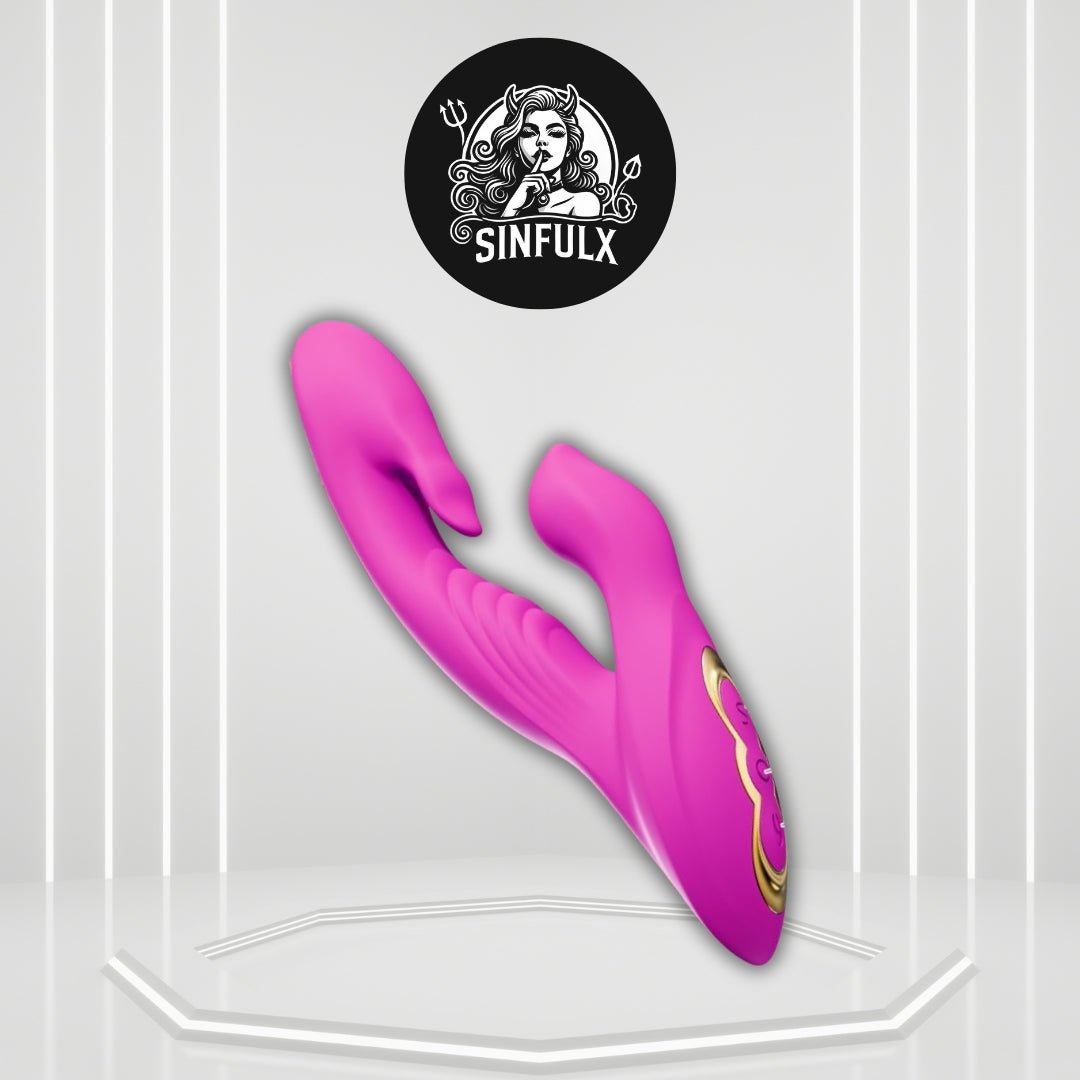 LickThrust Tongue Rabbit Vibrator Flapping 10 Modes Waterproof - SinfulX -
