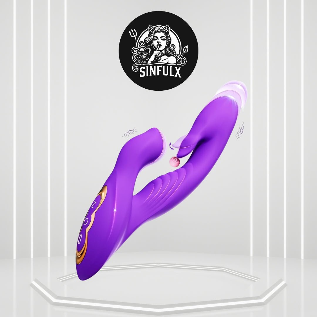 LickPulseX Tongue Rabbit Vibrator 10 Modes Flapping Waterproof - SinfulX -