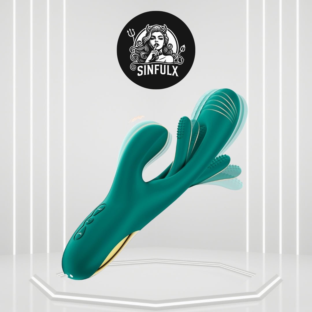 VerdePulse Rabbit Vibrator 14 Modes Flapping Waterproof - SinfulX -
