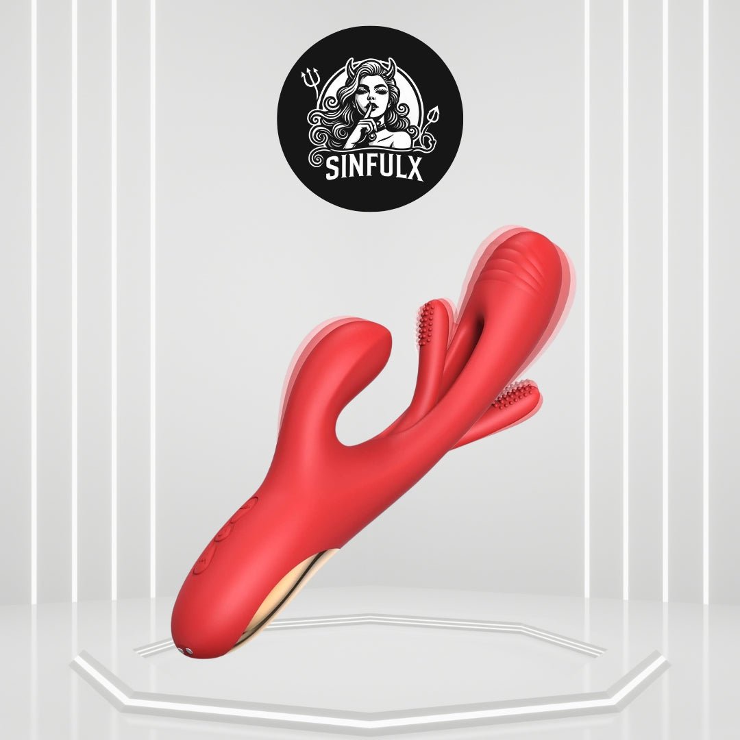 FlexiPulseX 3-in-1 Rabbit Vibrator 7 Flapping Modes Waterproof - SinfulX -