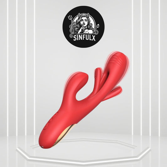 FlexiPulseX 3-in-1 Rabbit Vibrator 7 Flapping Modes Waterproof - SinfulX -
