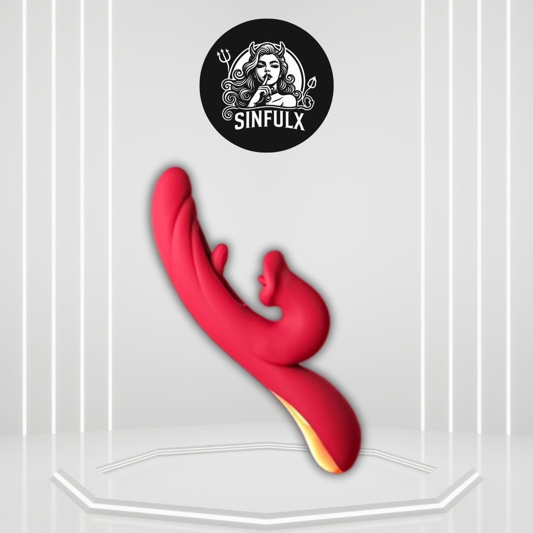 TriMode Rabbit Vibrator 3-in-1 Flapping Tongue 30 Modes - SinfulX -
