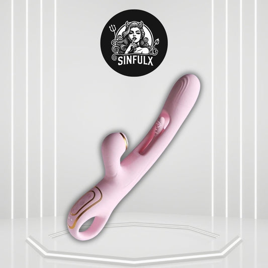 LuxeSuction Suction Rabbit Vibrator 3-in-1 Flapping 9 Modes - SinfulX -