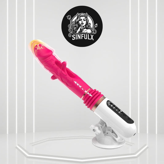 ThrustWave Tongue Flapping Thrusting Dildo Vibrator Machine - SinfulX -