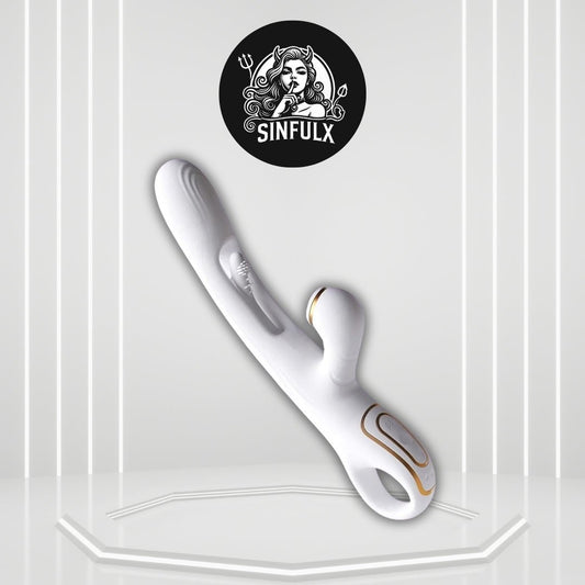 IvoryPulse Suction Rabbit Vibrator 3-in-1 Flapping Modes - SinfulX -