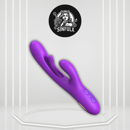 TriPulseXI Rabbit Vibrator Tongue Flicker 14 Modes Waterproof - SinfulX -