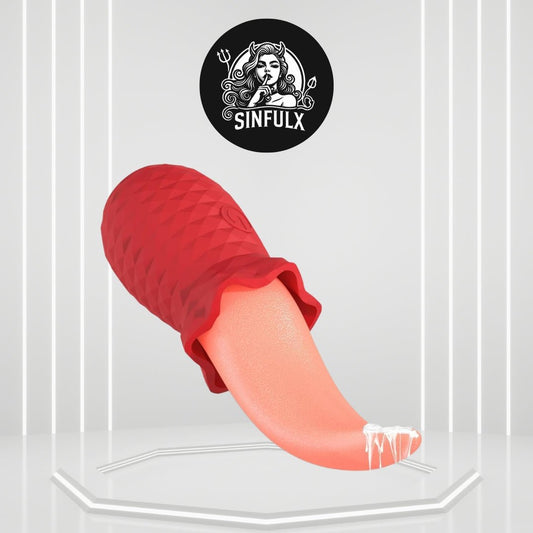 RoseLickX Rose Lick & Tap Tongue Vibrator 10 Modes Waterproof - SinfulX -
