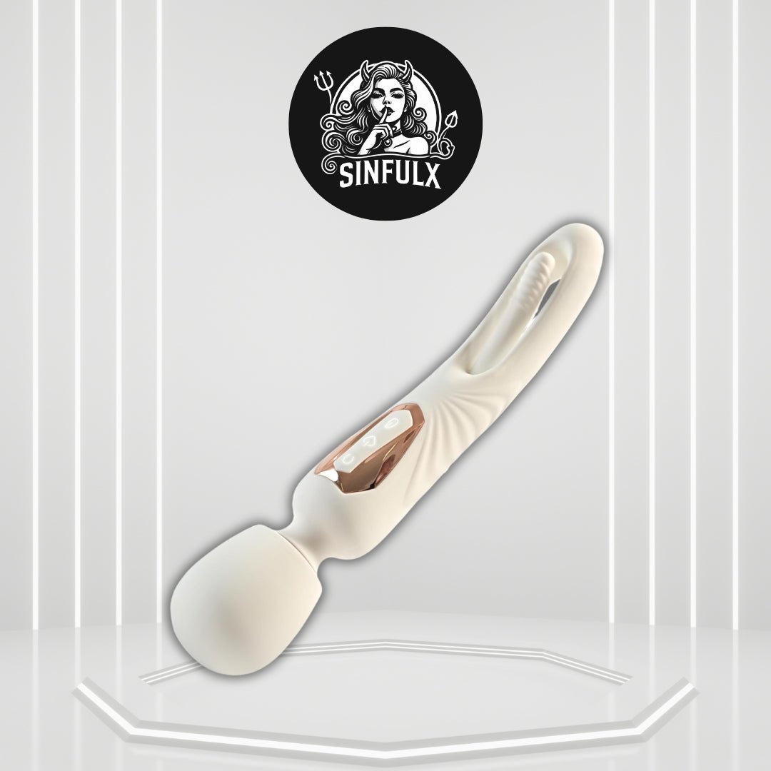 FlexWand Dual-Ended Flexible Wand Vibrator 10 Flapping 7 Modes - SinfulX -