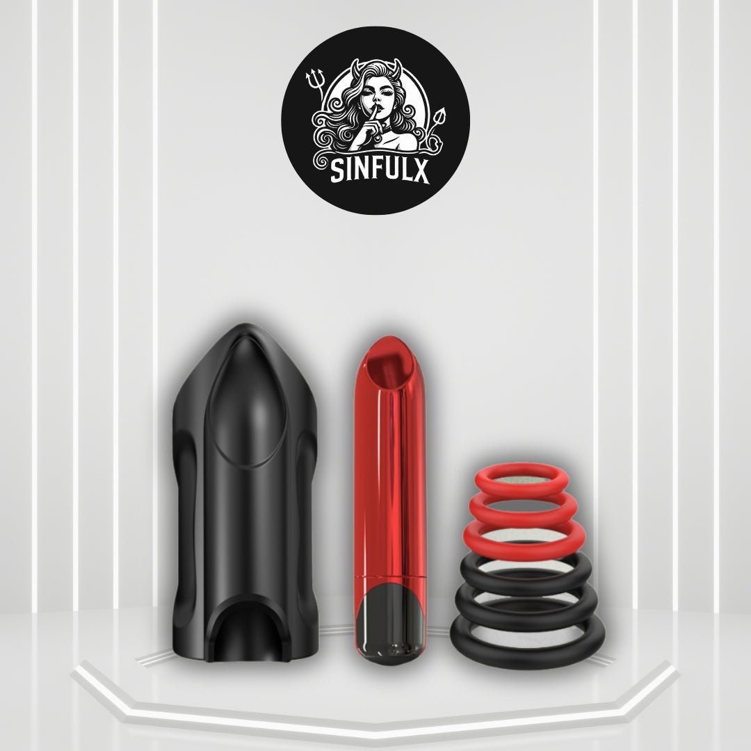 FlexRing Open Sleeve Vibrator 9 Modes Bullet Trainer - SinfulX - 