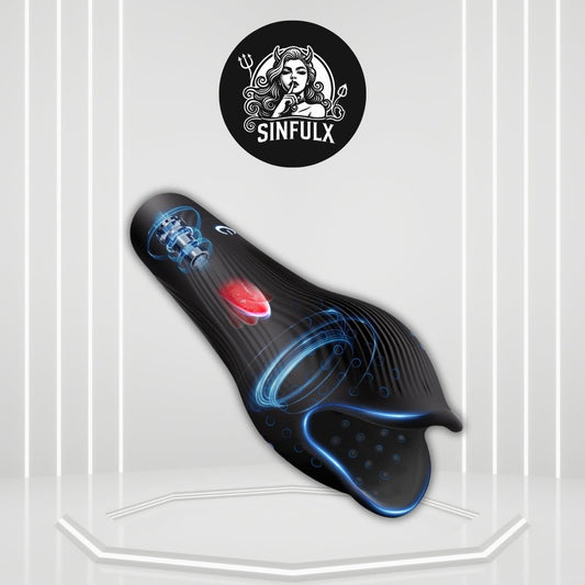 TongueWrap Licking Vibrator Trainer Sleeve 10 Modes - SinfulX - 
