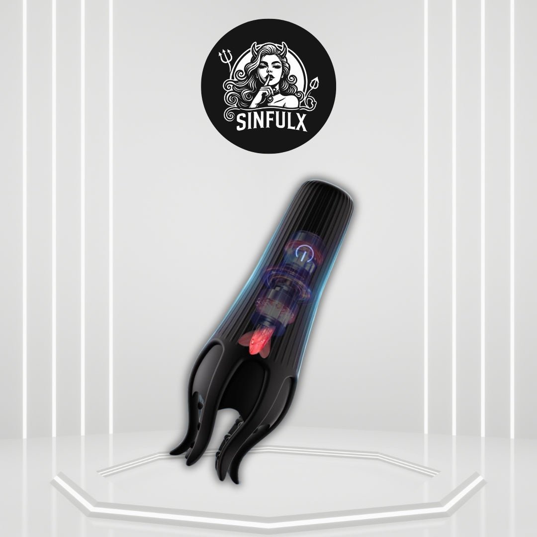 HexaTongue Tongue Vibrator Sleeve 10 Modes Trainer - SinfulX - 