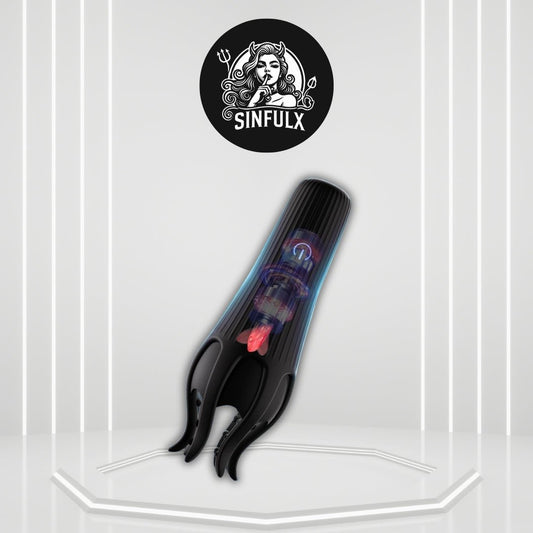 HexaTongue Tongue Vibrator Sleeve 10 Modes Trainer - SinfulX - 