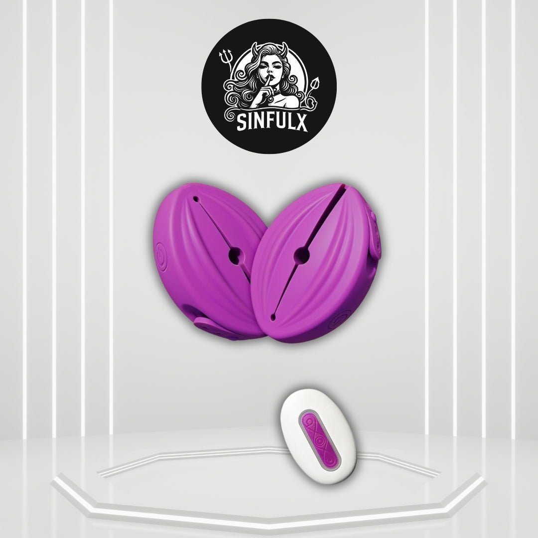 StealthPulseX Mini Remote Nipple Vibrators – 10 Modes - SinfulX - 