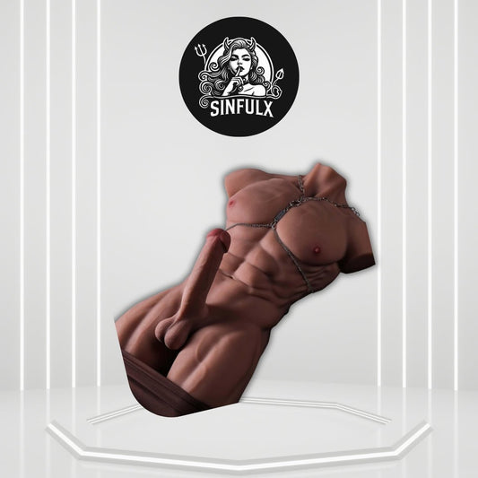 SteelCore Male Sex Doll Torso 7in Flexible Dildo 28LB - SinfulX - 