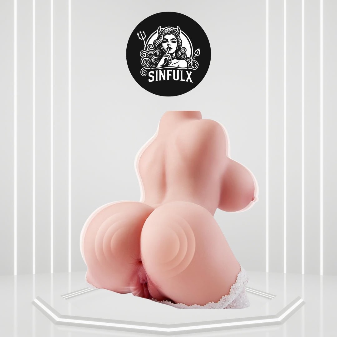 PulseLuxe Vibrating Torso Stroker 6LB Dual Channel Sex Doll - SinfulX - 