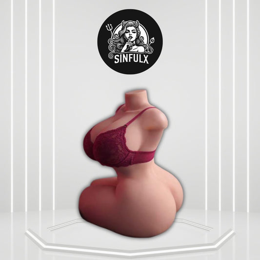 SynqPulse AI Vibrating Torso Stroker Sex Doll 10 Modes - SinfulX - 