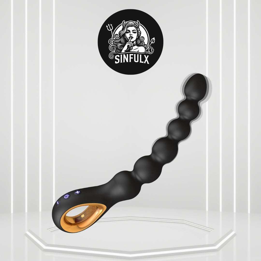 SilkJiggle Rechargeable Vibrating Anal Beads Plug - SinfulX - Personal Care > Sexual Wellness > Prostate Massager