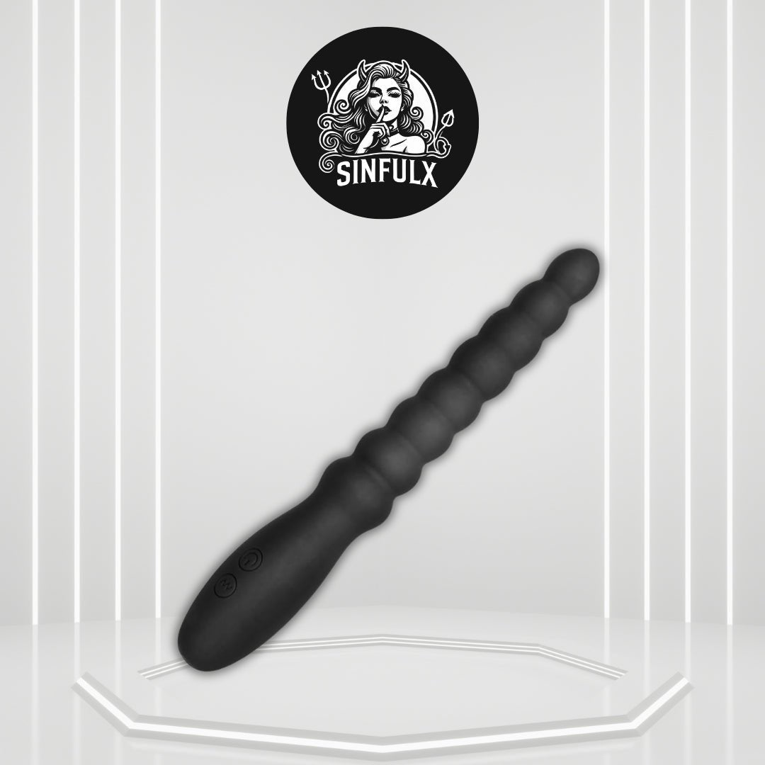 VelvetPulse Rechargeable Vibrating Anal Beads Wand Plug - SinfulX - Personal Care > Sexual Wellness > Prostate Massager
